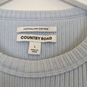 Second-Hand - Country Road Ribbed Soft Blue Half Sleeve Top Size L - SwapUp