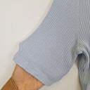 Second-Hand - Country Road Ribbed Soft Blue Half Sleeve Top Size L - SwapUp