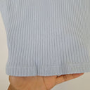 Second-Hand - Country Road Ribbed Soft Blue Half Sleeve Top Size L - SwapUp