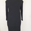 Second-Hand - Country Road Black Night Ribbed Midi Dress Size M - SwapUp