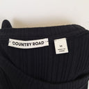 Second-Hand - Country Road Black Night Ribbed Midi Dress Size M - SwapUp