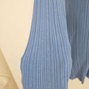 Second-Hand - Country Road Blue Ribbed Long Sleeve Midi Dress Size L - SwapUp