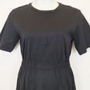 Second-Hand - Country Road Black Ruched Waist T-Shirt Dress Size M - SwapUp