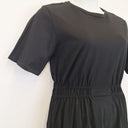 Second-Hand - Country Road Black Ruched Waist T-Shirt Dress Size M - SwapUp