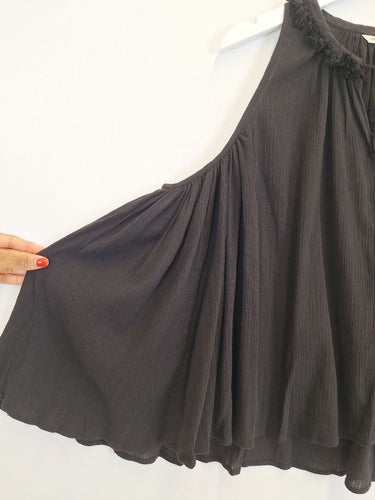 Second-Hand - Country Road Balmy Gathered Cheesecloth Top Size M - SwapUp