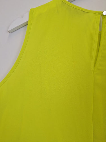 Second-Hand - Cue Fluro Semi Sheer Tank Top Size 14 - SwapUp