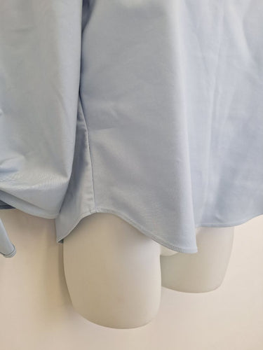 Second-Hand - Witchery Luxe Baby Blue Off The Shoulder Top Size 14 - SwapUp