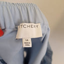 Second-Hand - Witchery Luxe Baby Blue Off The Shoulder Top Size 14 - SwapUp