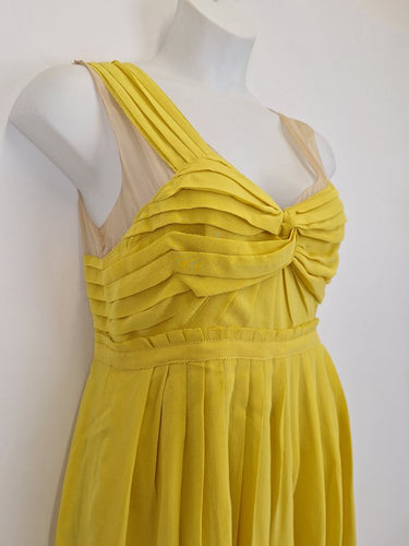Second-Hand - Country Road Romantic Silk Occasion Midi Dress Size 14 - SwapUp