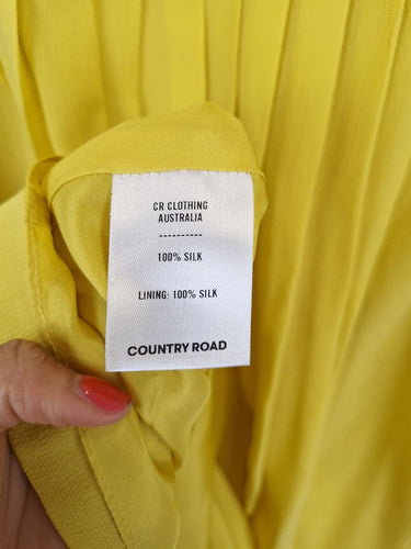 Second-Hand - Country Road Romantic Silk Occasion Midi Dress Size 14 - SwapUp