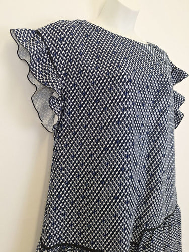 Second-Hand - Veronika Maine Mosaic Office Shift Midi Dress Size 16 - SwapUp