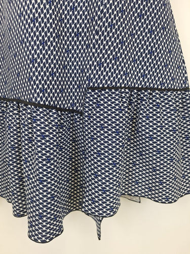 Second-Hand - Veronika Maine Mosaic Office Shift Midi Dress Size 16 - SwapUp