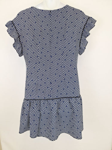 Second-Hand - Veronika Maine Mosaic Office Shift Midi Dress Size 16 - SwapUp
