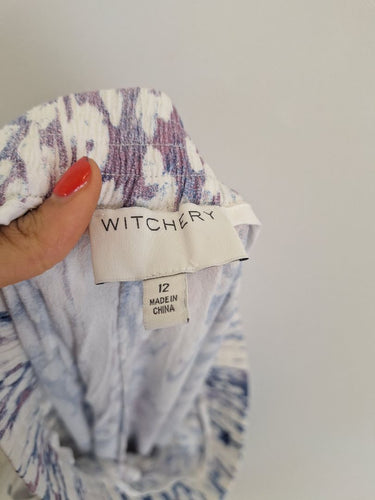 Second-Hand - Witchery Beachy Mottled Elasticated Pants Size 12 - SwapUp