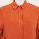 Second-Hand - Auguste Rust Airy Button Up Midi Dress Size 10 - SwapUp