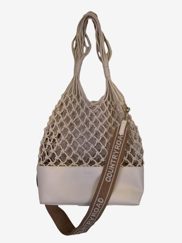 Country Road Ecru Knotted Beach Bag