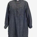 Second-Hand - Country Road Indigo Denim Utility Mini Dress Size 4 - SwapUp