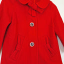 Second-Hand - Revival Scarlet Red Wool Blend Bow Coat Size 8 - SwapUp