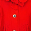 Second-Hand - Revival Scarlet Red Wool Blend Bow Coat Size 8 - SwapUp