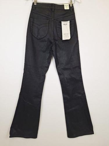 Second-Hand - Rolla's 'Wet Look' Bootcut Jeans Size M - SwapUp