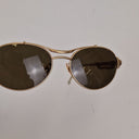 Second-Hand - Assorted Brands Gold Sleek Oval Sunglasses - SwapUp