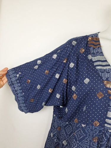 Second-Hand - Lula Soul Bohemian Navy Callie Midi Dress Size XXXL - SwapUp