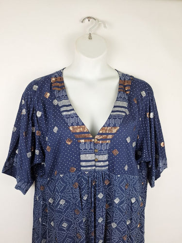Second-Hand - Lula Soul Bohemian Navy Callie Midi Dress Size XXXL - SwapUp