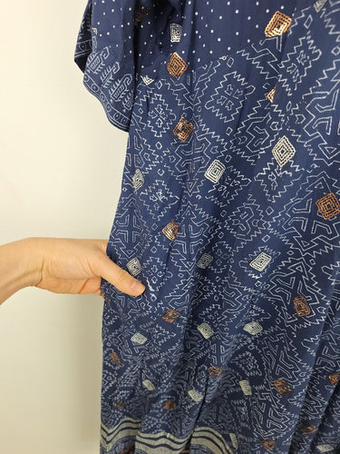 Second-Hand - Lula Soul Bohemian Navy Callie Midi Dress Size XXXL - SwapUp
