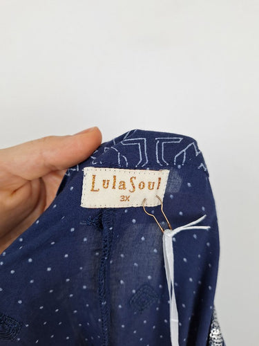 Second-Hand - Lula Soul Bohemian Navy Callie Midi Dress Size XXXL - SwapUp