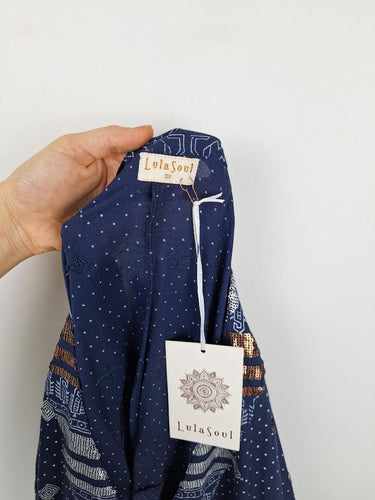 Second-Hand - Lula Soul Bohemian Navy Callie Midi Dress Size XXXL - SwapUp
