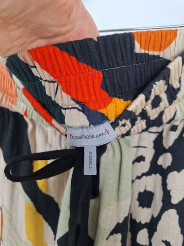 Second-Hand - Conditions Apply Abstract Print Midi Skirt Size XS - SwapUp