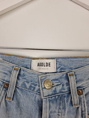 Second-Hand - Agolde Light Wash High Waisted Jeans Size 8 - SwapUp