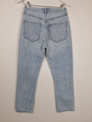 Second-Hand - Agolde Light Wash High Waisted Jeans Size 8 - SwapUp