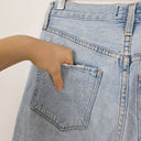 Second-Hand - Agolde Light Wash High Waisted Jeans Size 8 - SwapUp