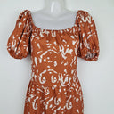 Second-Hand - Assorted Sandstone Puff Sleeve Midi Dress Size S - SwapUp