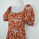 Second-Hand - Assorted Sandstone Puff Sleeve Midi Dress Size S - SwapUp