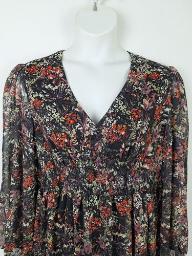 Second-Hand - Something 4 Olivia Garden Romance Shirred Event Mini Dress Size 16 - SwapUp