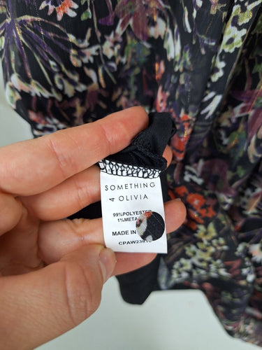 Second-Hand - Something 4 Olivia Garden Romance Shirred Event Mini Dress Size 16 - SwapUp