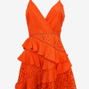 Second-Hand - Sage + Paige Tangerine Summer Event Mini Dress Size 8 - SwapUp