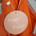 Second-Hand - Sage + Paige Tangerine Summer Event Mini Dress Size 8 - SwapUp
