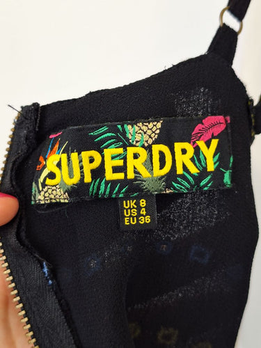 Second-Hand - Superdry Sweet Embroidered Weekend Mini Dress Size 8 - SwapUp