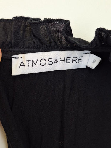 Second-Hand - Atmos & Here Light Cotton Blouson Sleeve Mini Dress Size 8 - SwapUp