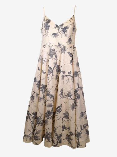 Zimmermann Linen Lily Midi Dress Size 10