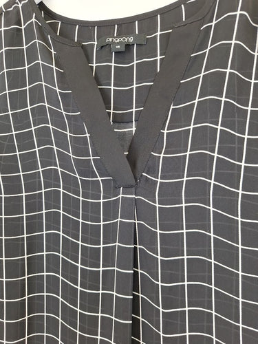 Second-Hand - Pingpong Semi Sheer Checker Office Top Size 14 - SwapUp