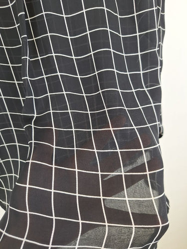 Second-Hand - Pingpong Semi Sheer Checker Office Top Size 14 - SwapUp