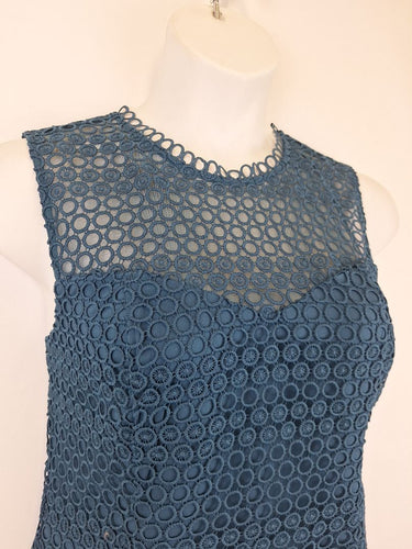 Second-Hand - Review Agean Broderie Gathered Cocktail Mini Dress Size 16 - SwapUp