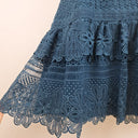Second-Hand - Review Agean Broderie Gathered Cocktail Mini Dress Size 16 - SwapUp