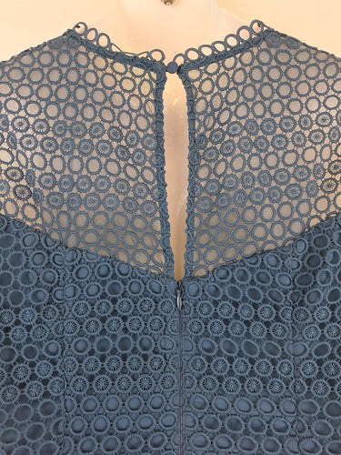 Second-Hand - Review Agean Broderie Gathered Cocktail Mini Dress Size 16 - SwapUp