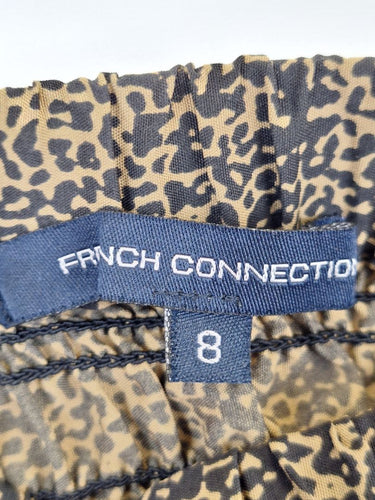 Second-Hand - French Connection Everyday Leopard Mini Skirt Size 8 - SwapUp