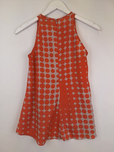 Second-Hand - Cue Funky Polka Dot Sleeveless Top Size 6 - SwapUp